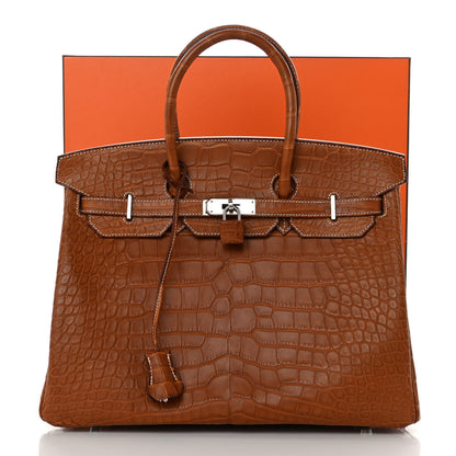 Hermes Matte Alligator Birkin 35 Fauve 13 of 13