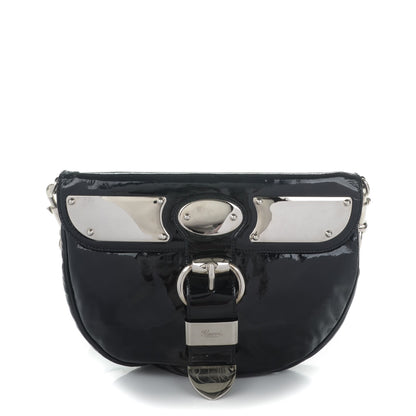 Gucci Patent Calfskin Medium Romy Shoulder Bag Black 1 of 7