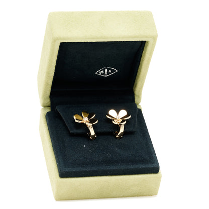 Van Cleef & Arpels 18K Rose Gold Diamond Small Frivole Earrings 5 of 5