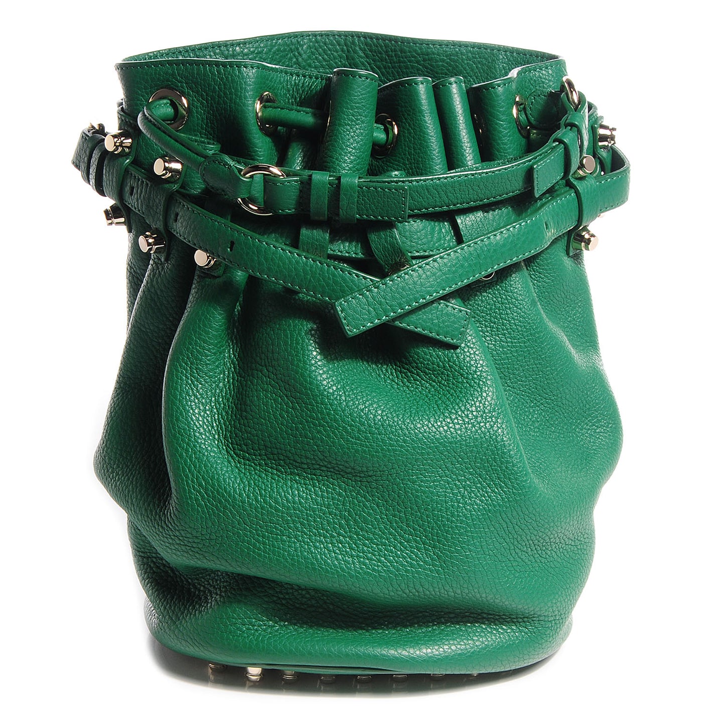 Dumbo Leather Diego Bucket Bag Vine w Pale Gold Hardware