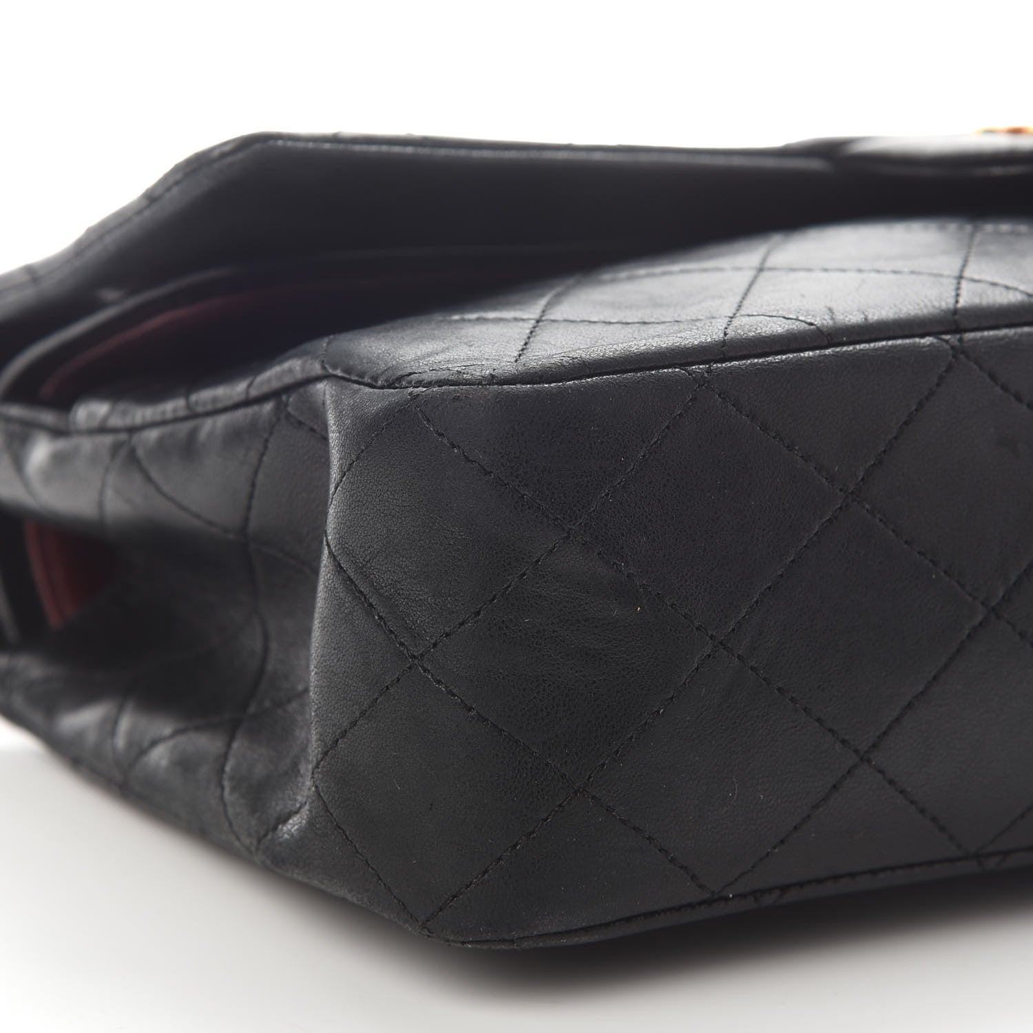 Chanel Lambskin Quilted Medium Double Flap Black 8 of 10