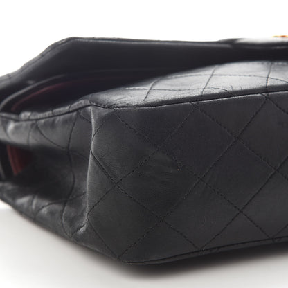 Chanel Lambskin Quilted Medium Double Flap Black 8 of 10