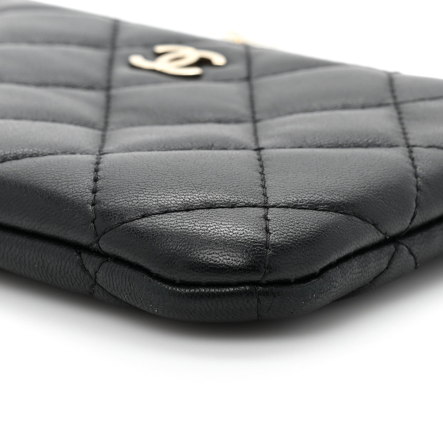 Chanel Lambskin Quilted Small Casino Cosmetic Case Black 8 of 9