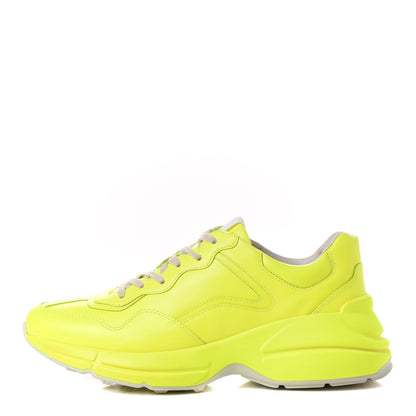 Gucci Calfskin Womens Rhyton Sneakers 40 Fluo Yellow 1 of 20