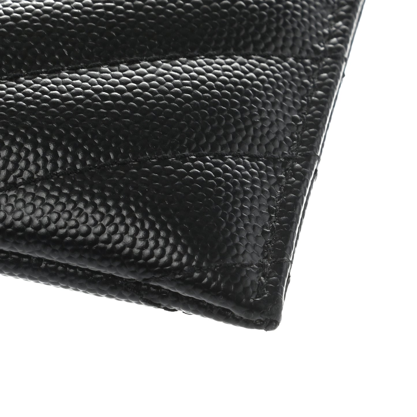 Grain De Poudre Chevron Monogram Bill Pouch Black