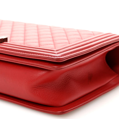 Chanel Calfskin Quilted New Medium Boy Flap Red 10 of 11