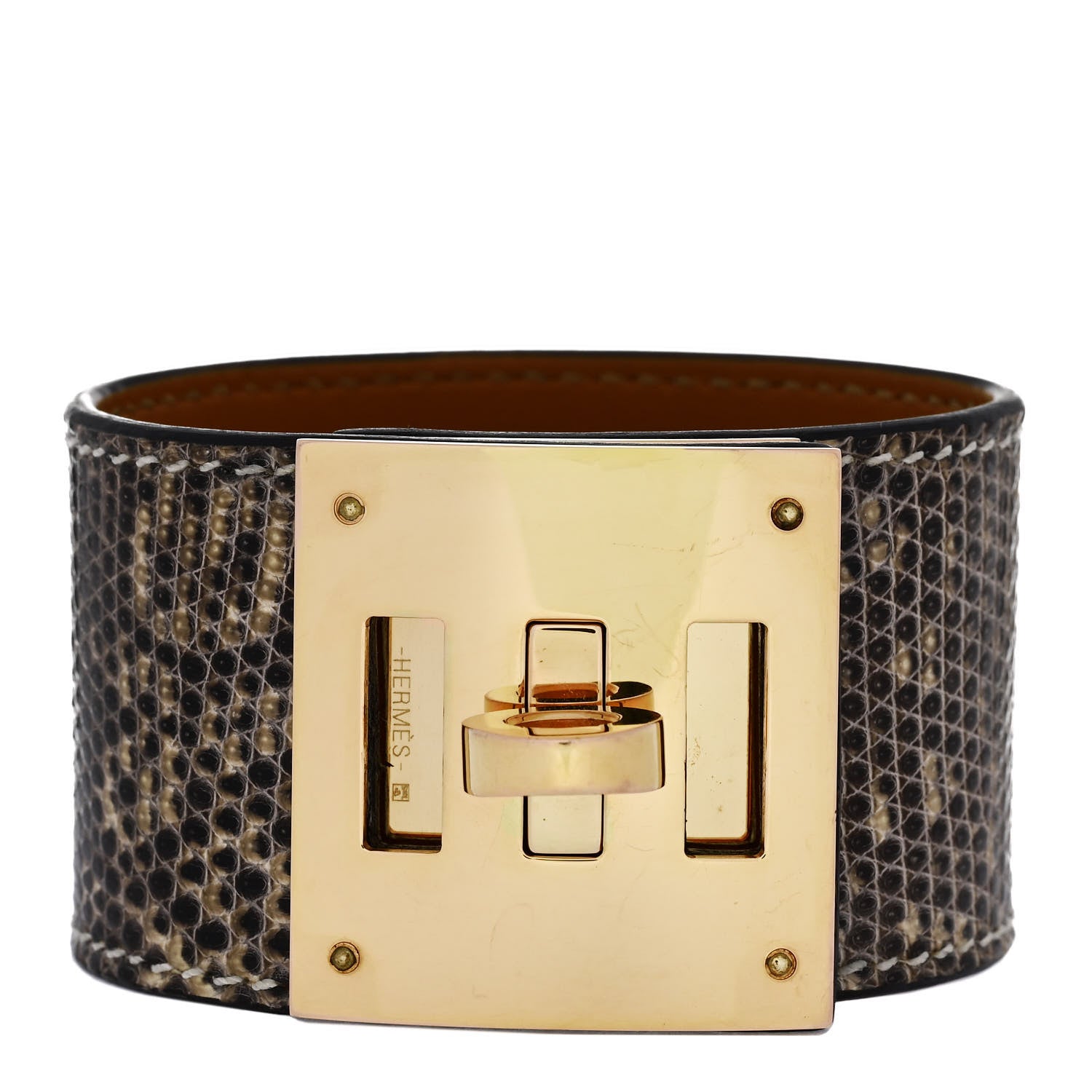 Hermes Lizard Kelly Dog Bracelet Bracelet T2 Ombre 1 of 6