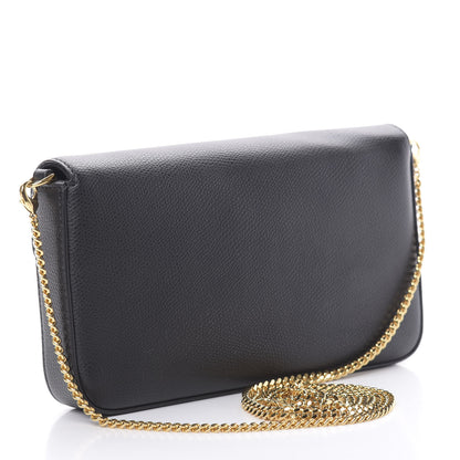 Fendi Vitello Cruise F is Fendi Envelope Wallet on Chain with Pouches Black 4 of 12