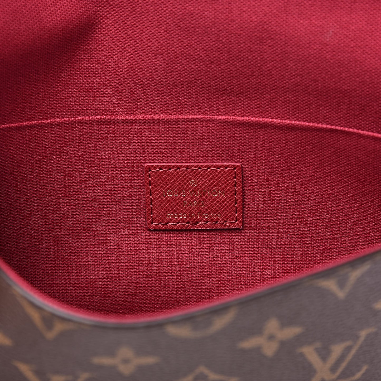 Monogram Pochette Felicie Chain Wallet Fuchsia