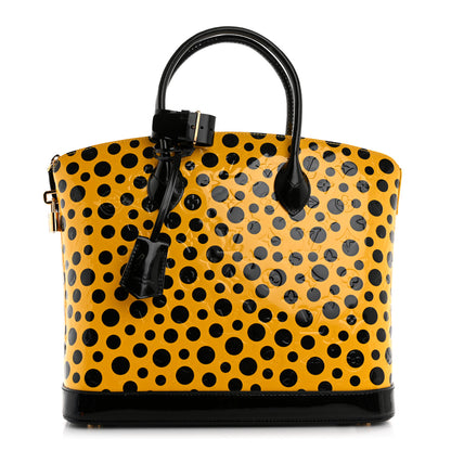 Louis Vuitton Vernis Kusama Infinity Dots Lockit MM Yellow 1 of 10