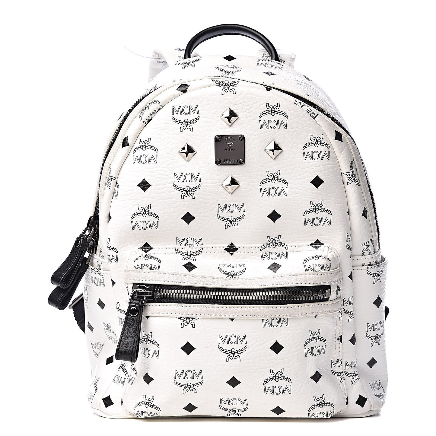 Visetos Small Sprinkle Stud Stark Backpack White