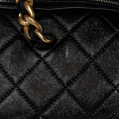 Chanel Shiny Lambskin Quilted Fashion Therapy Bowling Bag Black 10 of 12