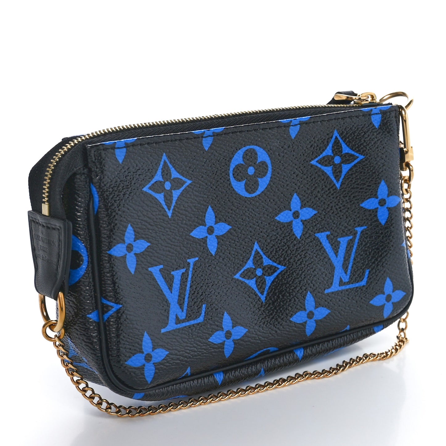 Colored Monogram Mini Pochette Accessories Blue Black