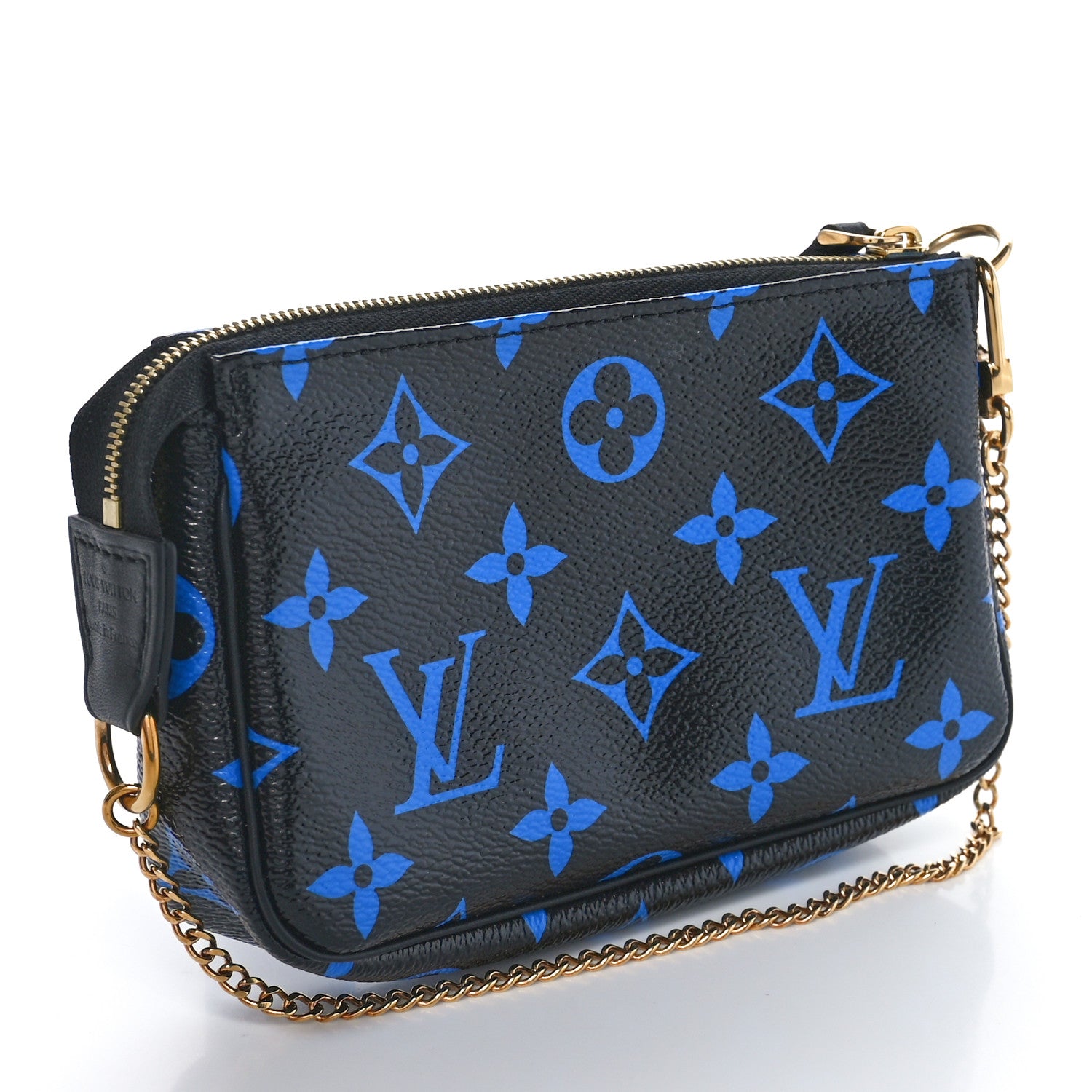 Louis Vuitton Colored Monogram Mini Pochette Accessories Blue Black 4 of 10