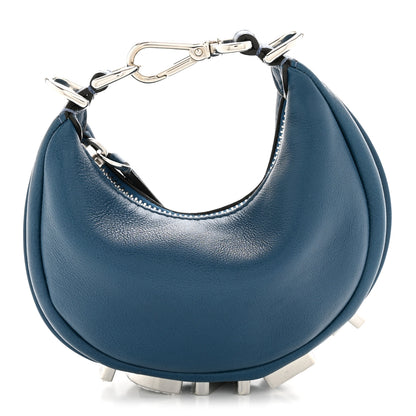 Fendi Vitello Grace Matte Nano Fendigraphy Hobo Charm Mirto 1 of 11