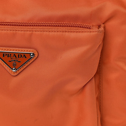 Prada Nylon Vela Flat Messenger Bag Papaya 13 of 13