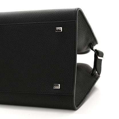 The Row Grained Calfskin Soft Margaux 10 Bag Black 9 of 10