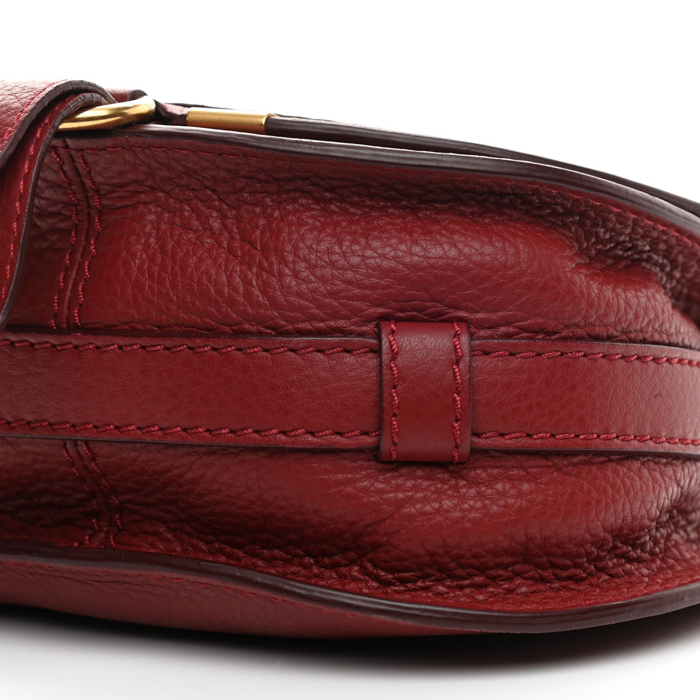 Calfskin Mini Marcie Round Crossbody Bag Berry Cupcake
