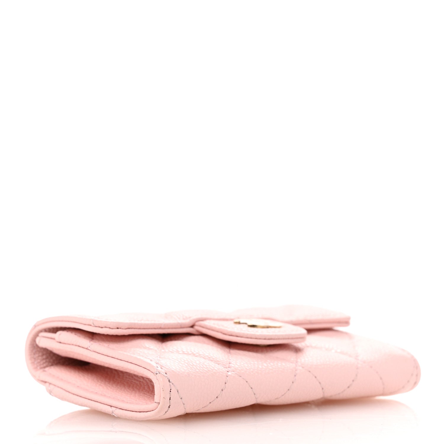 Chanel Caviar Quilted Flap Card Holder Wallet Light Pink 4 of 9