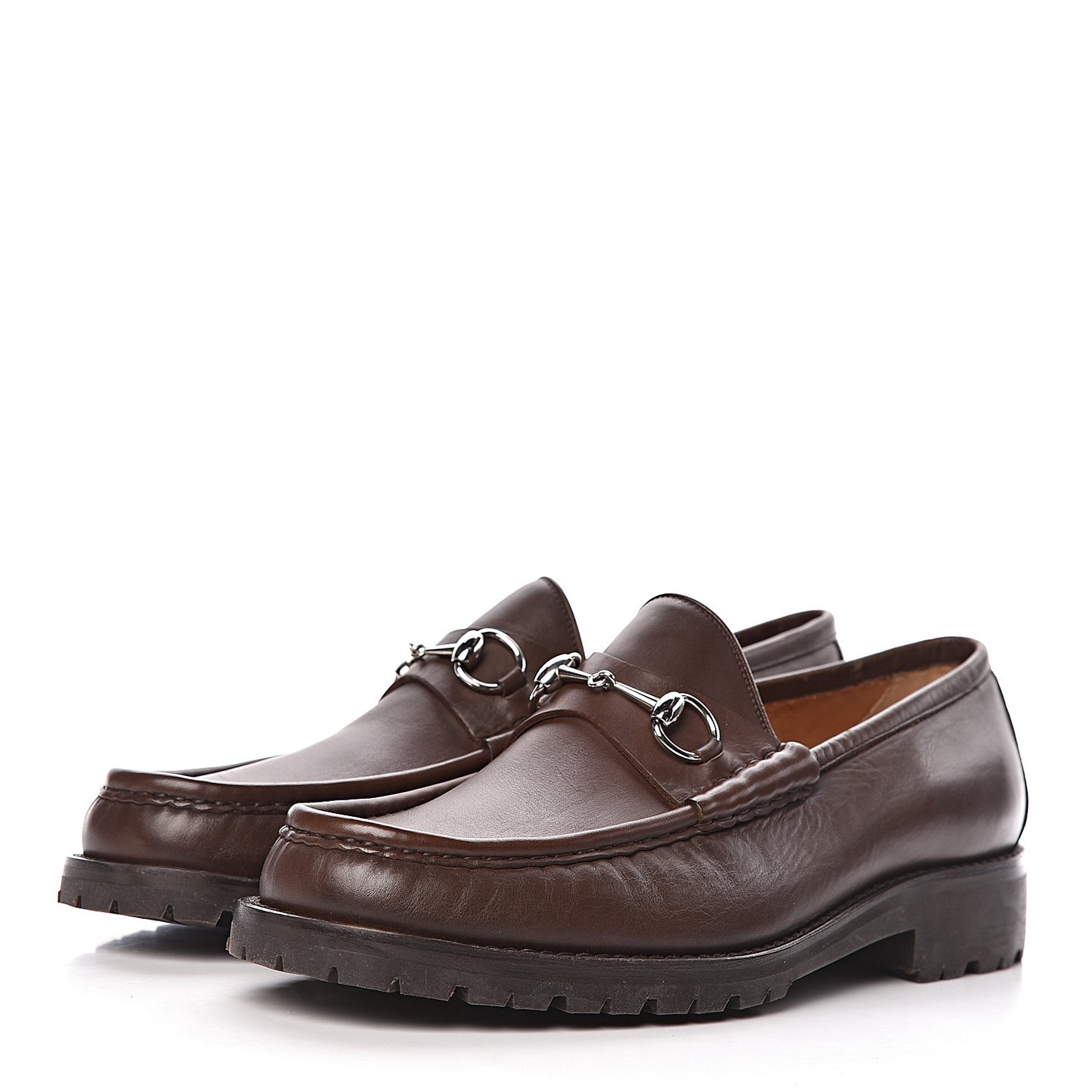 Laredo Calfskin Mens Horsebit Lug Sole Loafers 12 Brown