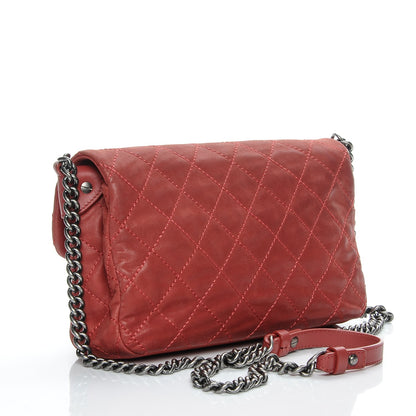 Chanel Iridescent Calfskin Medium Coco Daily Flap Red 3 of 8
