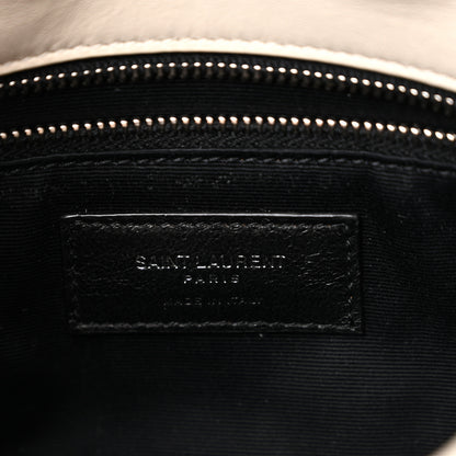 Saint Laurent Lambskin Quilted Toy Loulou Puffer Monogram Chain Satchel Crema Soft 10 of 21