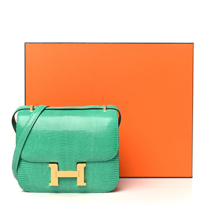 Hermes Lizard Constance 18 Menthe 11 of 11