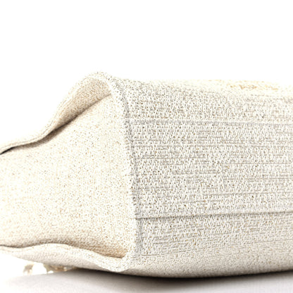 Chanel Lurex Boucle Small Deauville Tote Ivory 8 of 9