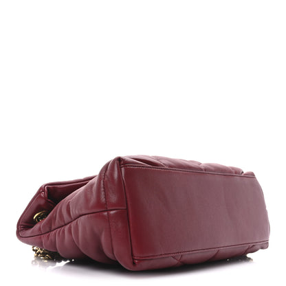Saint Laurent Lambskin Quilted Small Loulou Puffer Monogram Chain Satchel Red 4 of 10