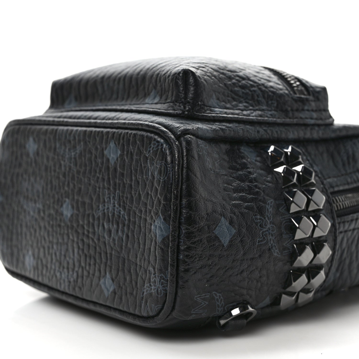 MCM Visetos Side Stud X-Mini Stark Bebe Boo Backpack Black 9 of 9