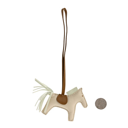 Hermes Milo Lambskin Grigri Rodeo Horse Bag Charm PM Craie Vert Fizz Kraft 2 of 5