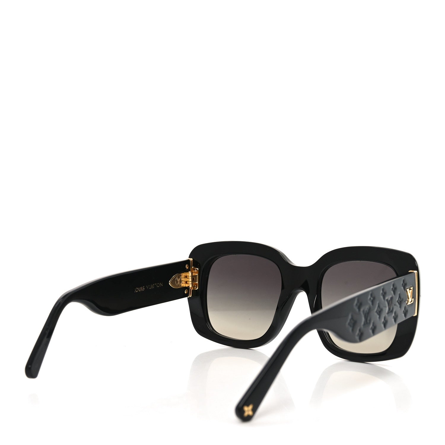 Louis Vuitton Acetate LV Empreinte Square Sunglasses Z1611W Black