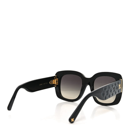 Louis Vuitton Acetate LV Empreinte Square Sunglasses Z1611W Black 4 of 8