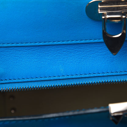 Valentino Garavani Vitello Mini Rockstud Double Handle Tote Blue Fluo 14 of 15