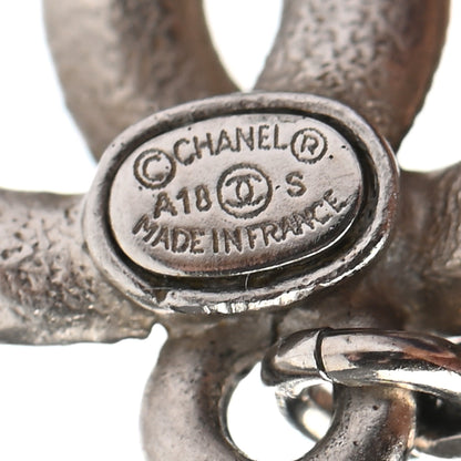 Chanel Crystal Resin CC Drop Earrings Silver 4 of 5