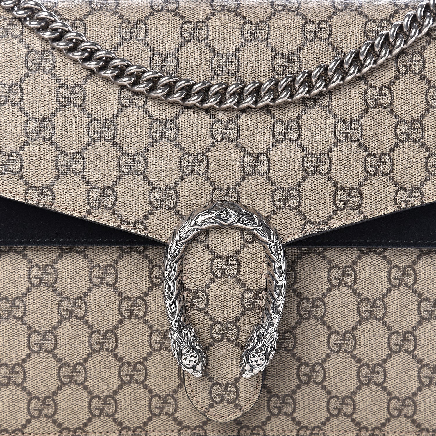 Gucci GG Supreme Monogram Medium Dionysus Shoulder Bag Black 11 of 11
