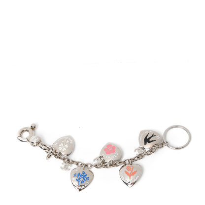 Chanel Valentine Charm Key Ring Silver 1 of 3