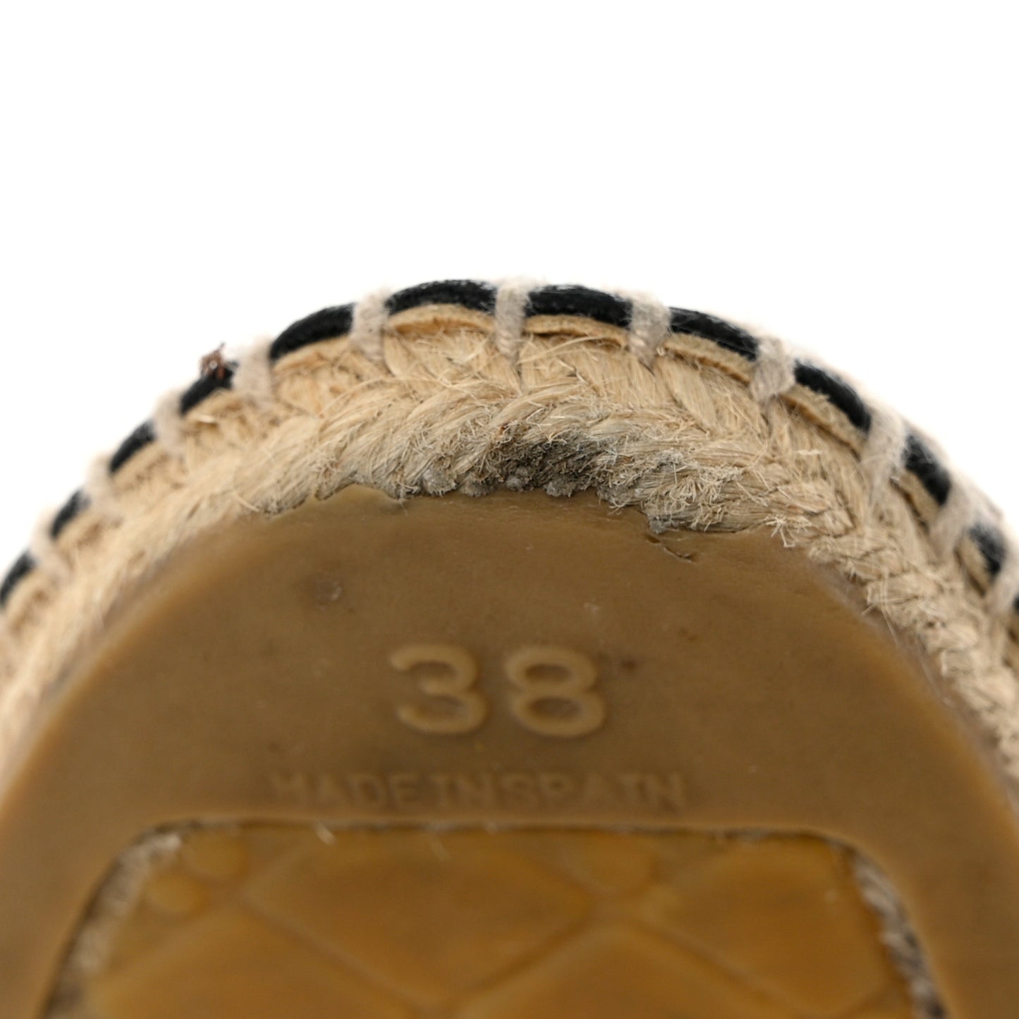 Lambskin CC Espadrilles 38 Beige Black