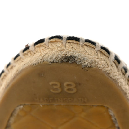Chanel Lambskin CC Espadrilles 38 Beige Black 9 of 11