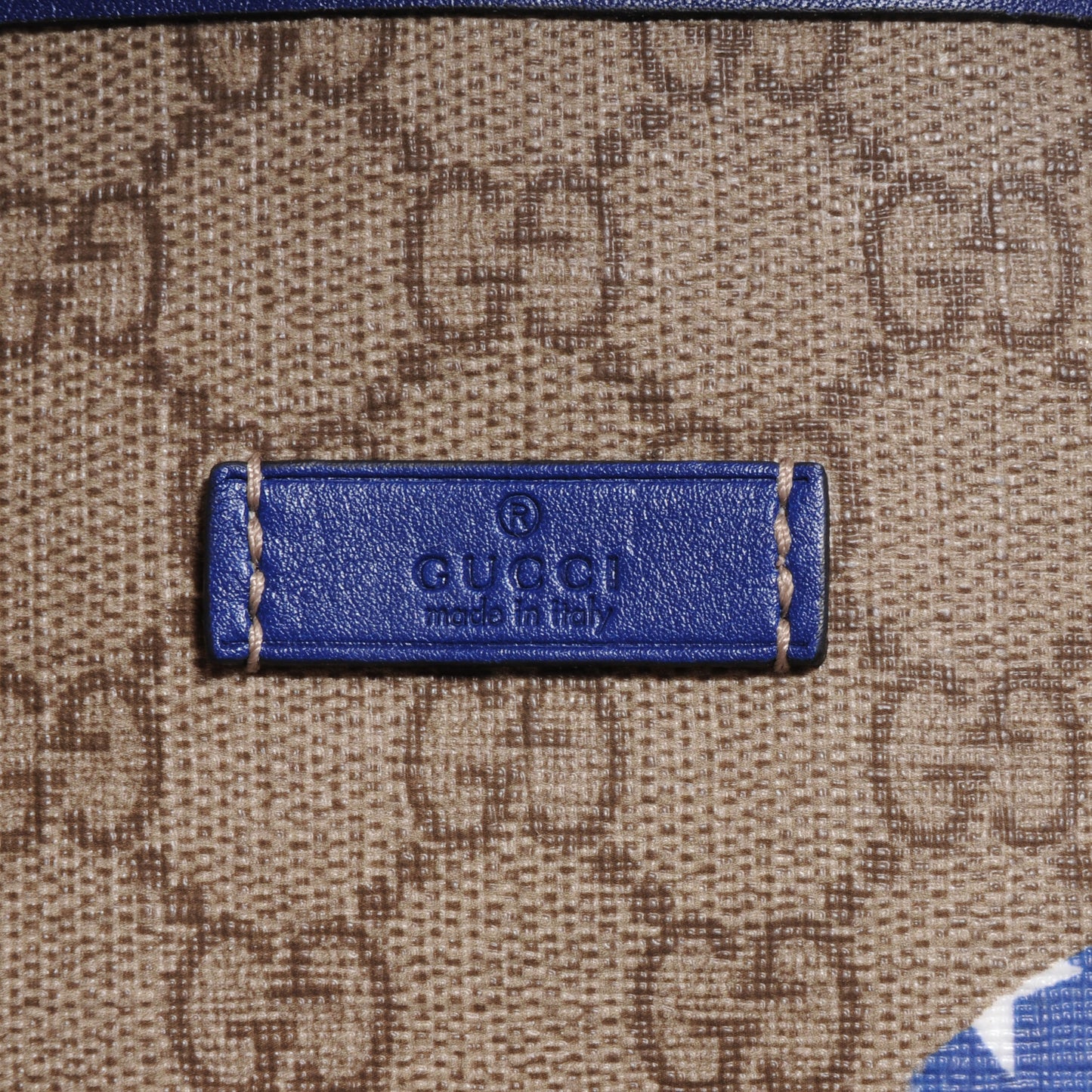 GG Plus Monogram Medium Boston USA Flag Unicef Duffle Blue