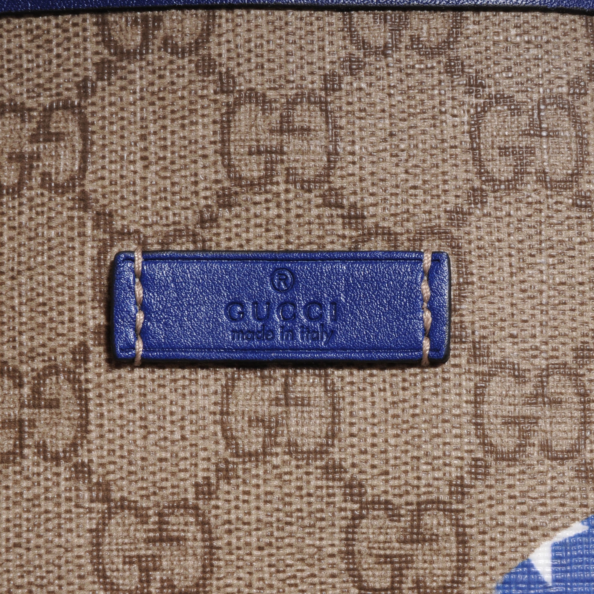 Gucci GG Plus Monogram Medium Boston USA Flag Unicef Duffle Blue 8 of 8