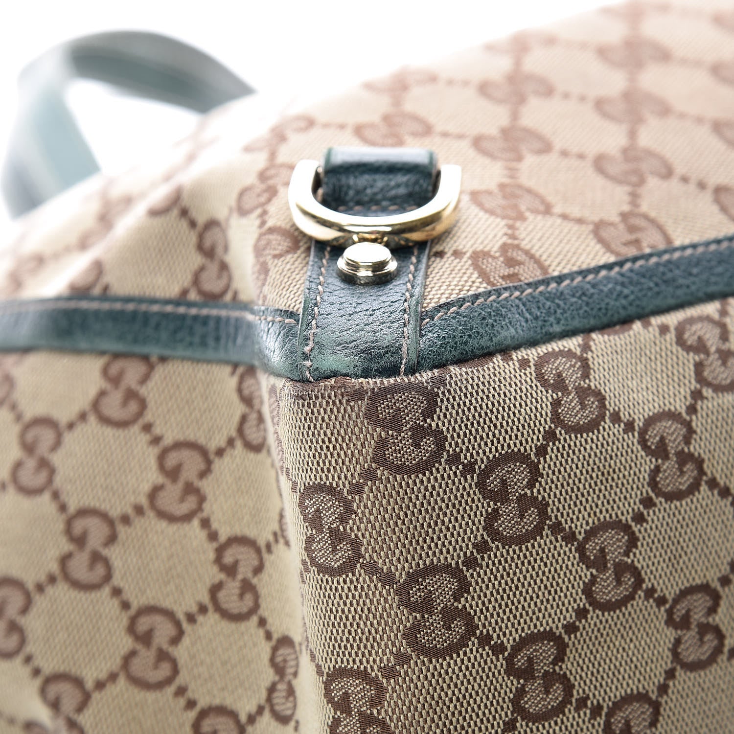 Gucci Monogram Large Abbey Tote Green 14 of 18