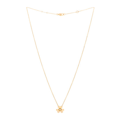 Van Cleef & Arpels 18K Yellow Gold Diamond Mini Frivole Pendant Necklace 3 of 5