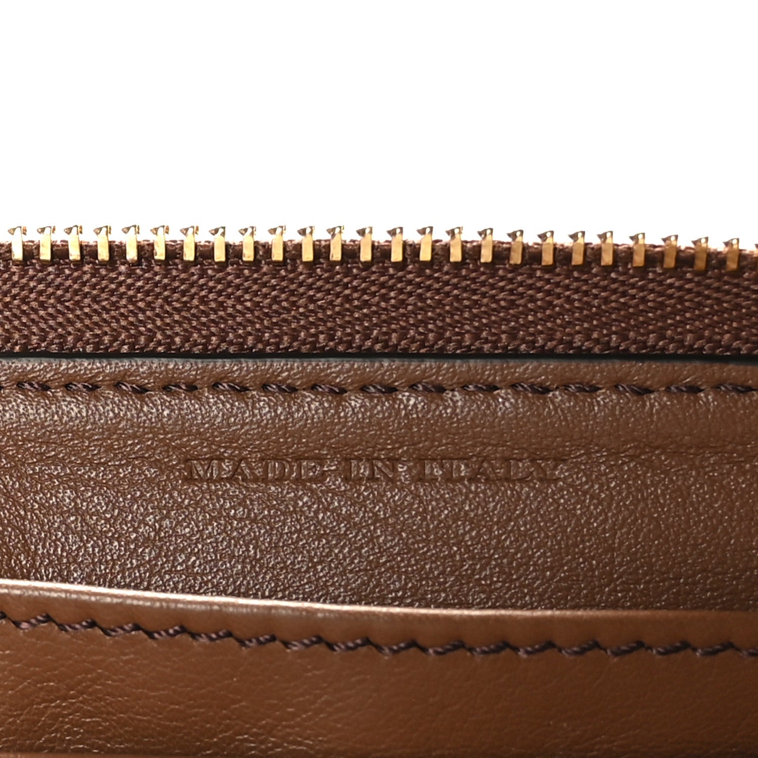 Burberry Grainy Calfskin House Check Elmore Zip Around Wallet Tan 7 of 8