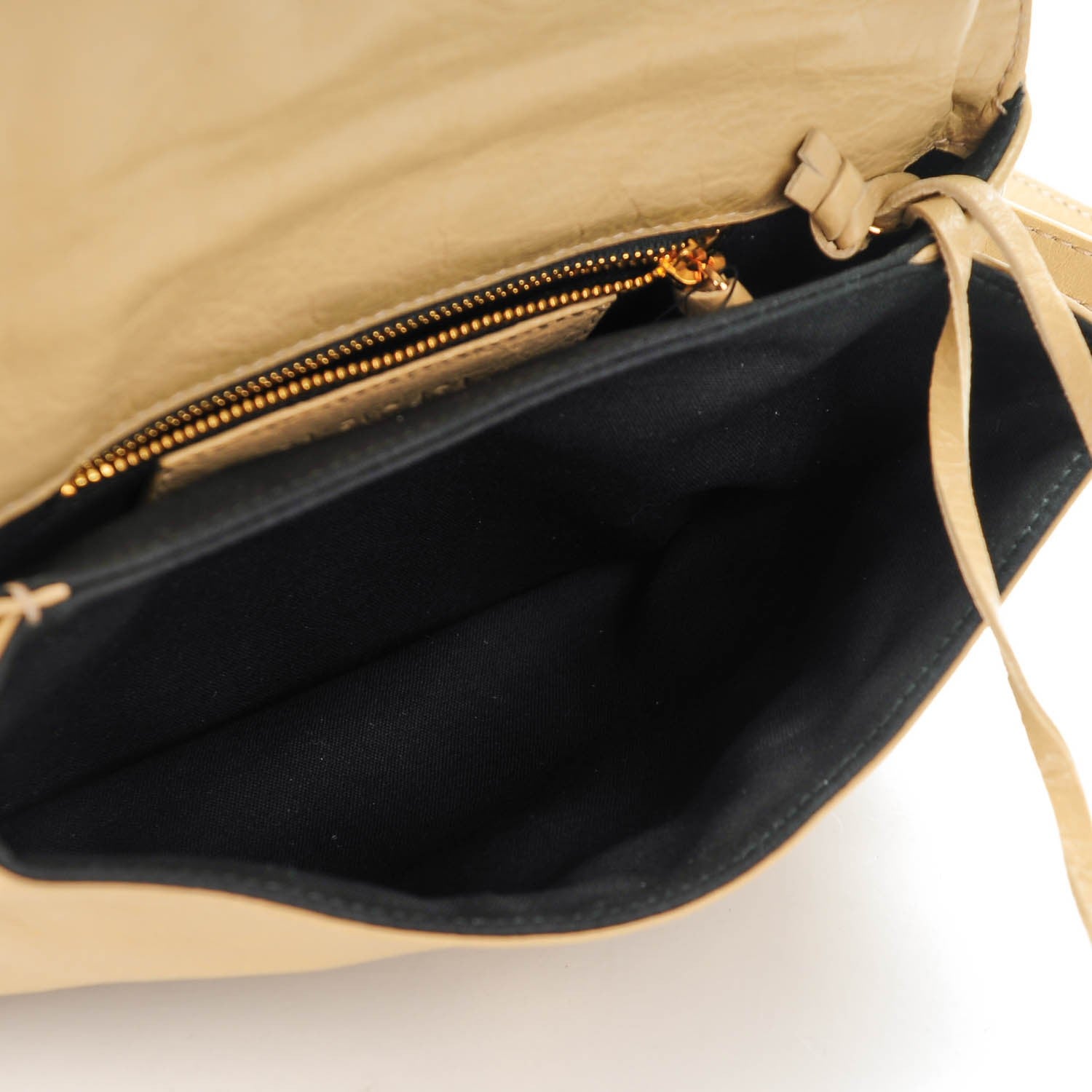 Balenciaga Agneau Classic Hardware Mini Envelope Strap Clutch Beige Sable 5 of 7