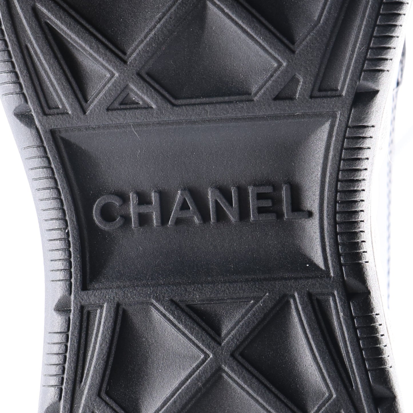 Velvet Calfskin Mixed Fibers CC Sneakers 36.5 Black