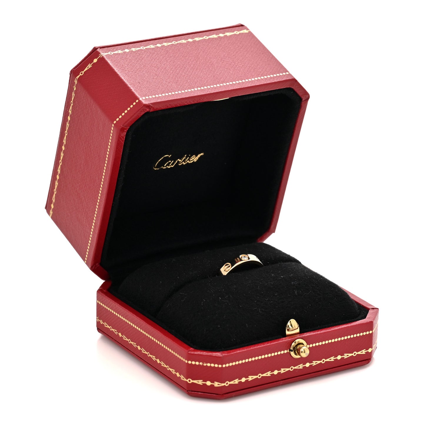 18K Yellow Gold Diamond 4mm LOVE Wedding Band Ring 47 4