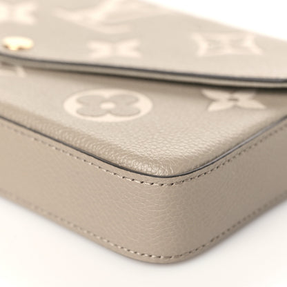 Louis Vuitton Empreinte Monogram Giant Felicie Pochette Tourterelle Creme 9 of 9
