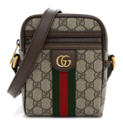 Gucci GG Supreme Monogram Web Mini Ophidia Messenger Brown 1 of 13