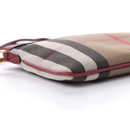 Burberry House Check Derby Peyton Crossbody Clutch Bag Russet Red 6 of 11